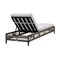 Armen Living Felicia Outdoor Patio Adjustable Chaise Lounge Chair in Aluminum with Gray Rope and Cushions 840254333161 - alternate 8